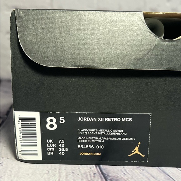 Air Jordan XII Retro MCS Molded Baseball Cleats. M 8.5 Only worn onto the field - Picture 15 of 16